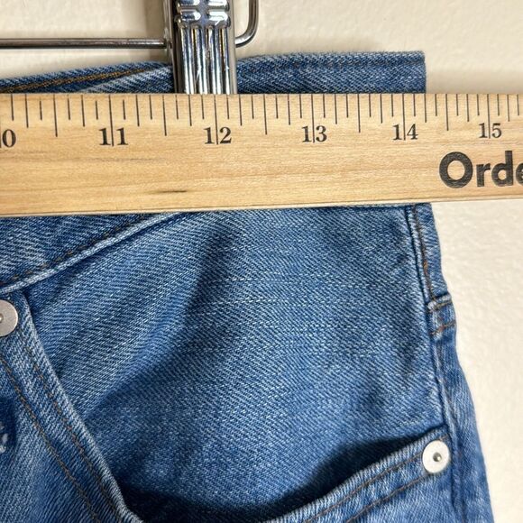 Madewell ladies long v cut denim skirt size 26 modest cute - Picture 5 of 8